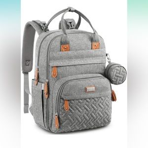 BabbleRoo Diaper bag backpack w/ pacifier case, & changing pad